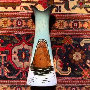 Sascha Brastoff 1950s midcentury ceramic seal vase